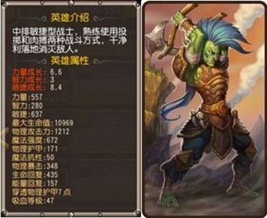 刀塔传奇巨魔族队伍成员英雄介绍