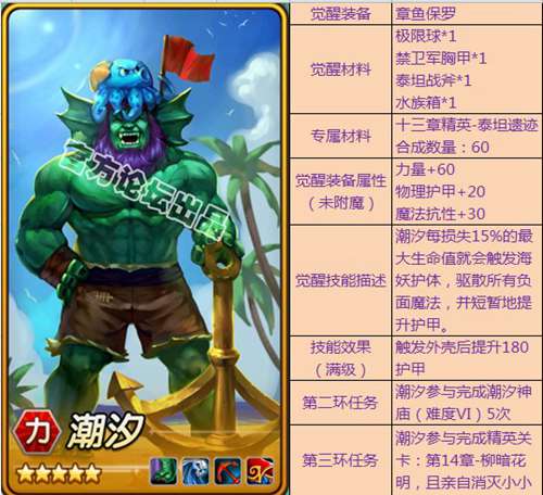 《刀塔传奇》觉醒英雄属性汇总一览
